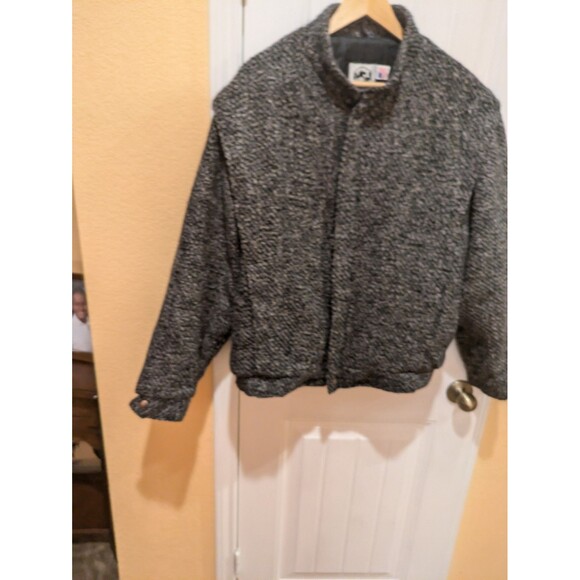 Rare VTG SADDLERY Cooper Collections Herringbone Lined Hooded Jacket 90s L - Picture 2 of 15